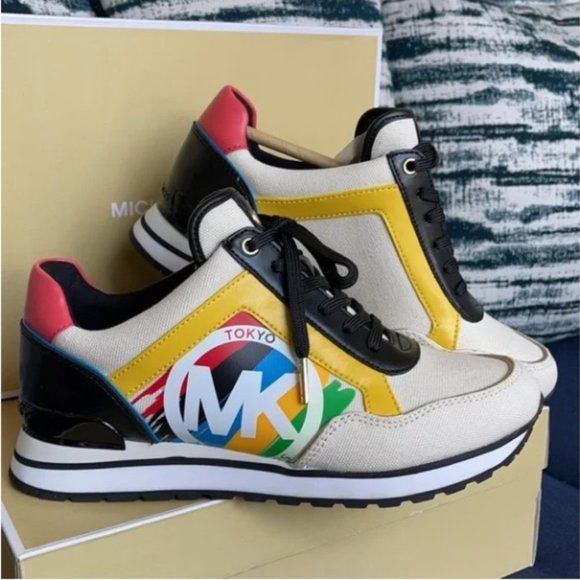 Michael Kors Maddy Trainer Heavy Canvas Cream Multi WMNS - Picture 8 of 16